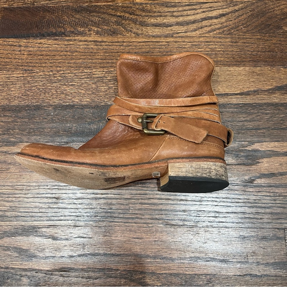 Vero Cuoio Brown Leather Booties Size 9‎ - Picture 6 of 11
